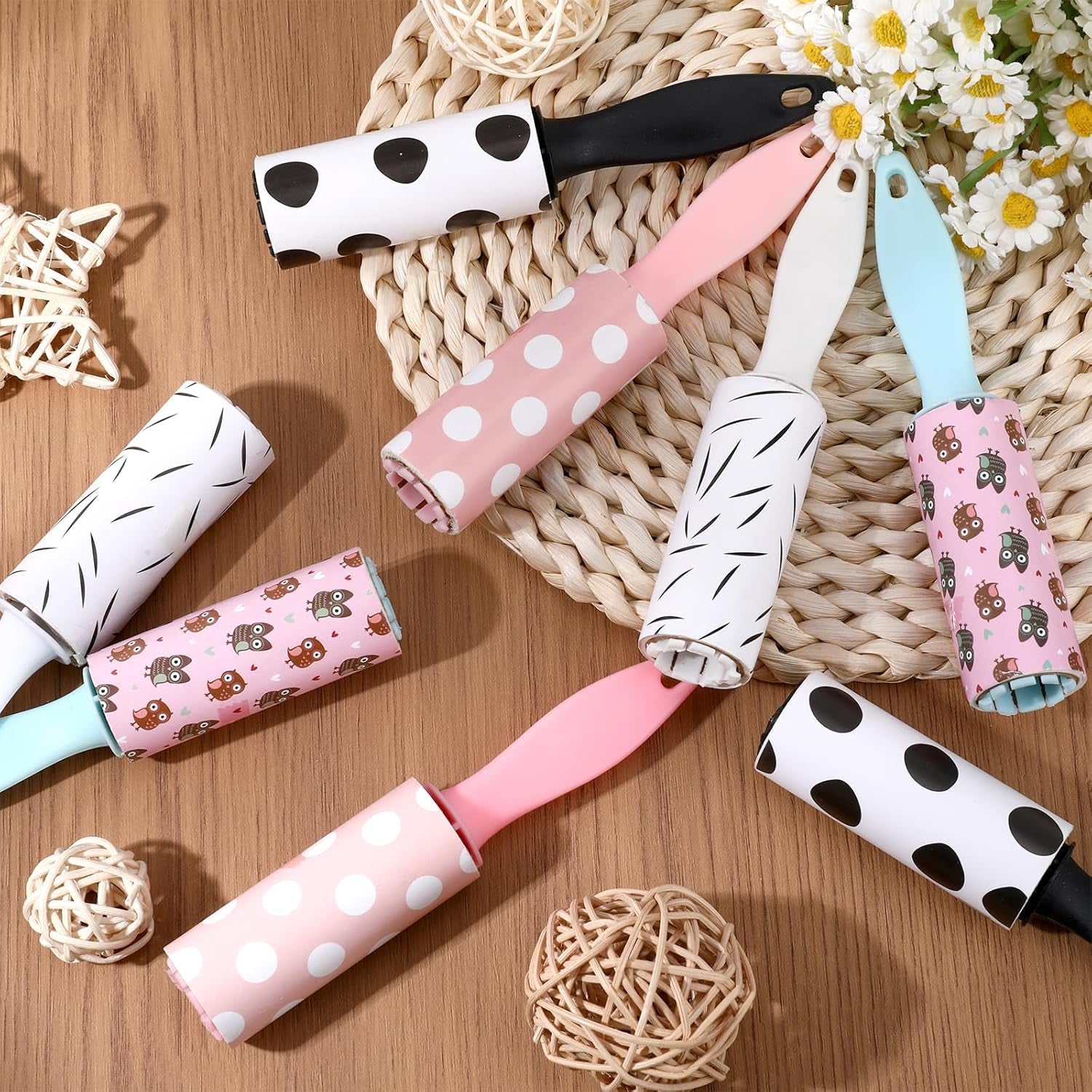 24 Pcs Lint Roller for Pet Hair Extra Sticky and Clothes,Mini Travel Lint Rollers Disposable Sheets Remove Dog/Cat Hair for Home Car Travel Use