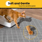 Cat Litter Mat, 30" X 20" Premium Durable PVC, Non-Slip, Less Waste, Urine Waterproof
