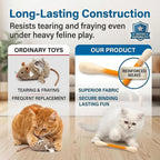 Giant Q Tip Cat Toy, Cotton Swabs Cat Toys with Catnip, 6 Pk Interactive Felt Kitty Kicker Toy Sticks, Big Kitten Chew Dental Teething, Set of 6 Soft Plush Kicker Toys