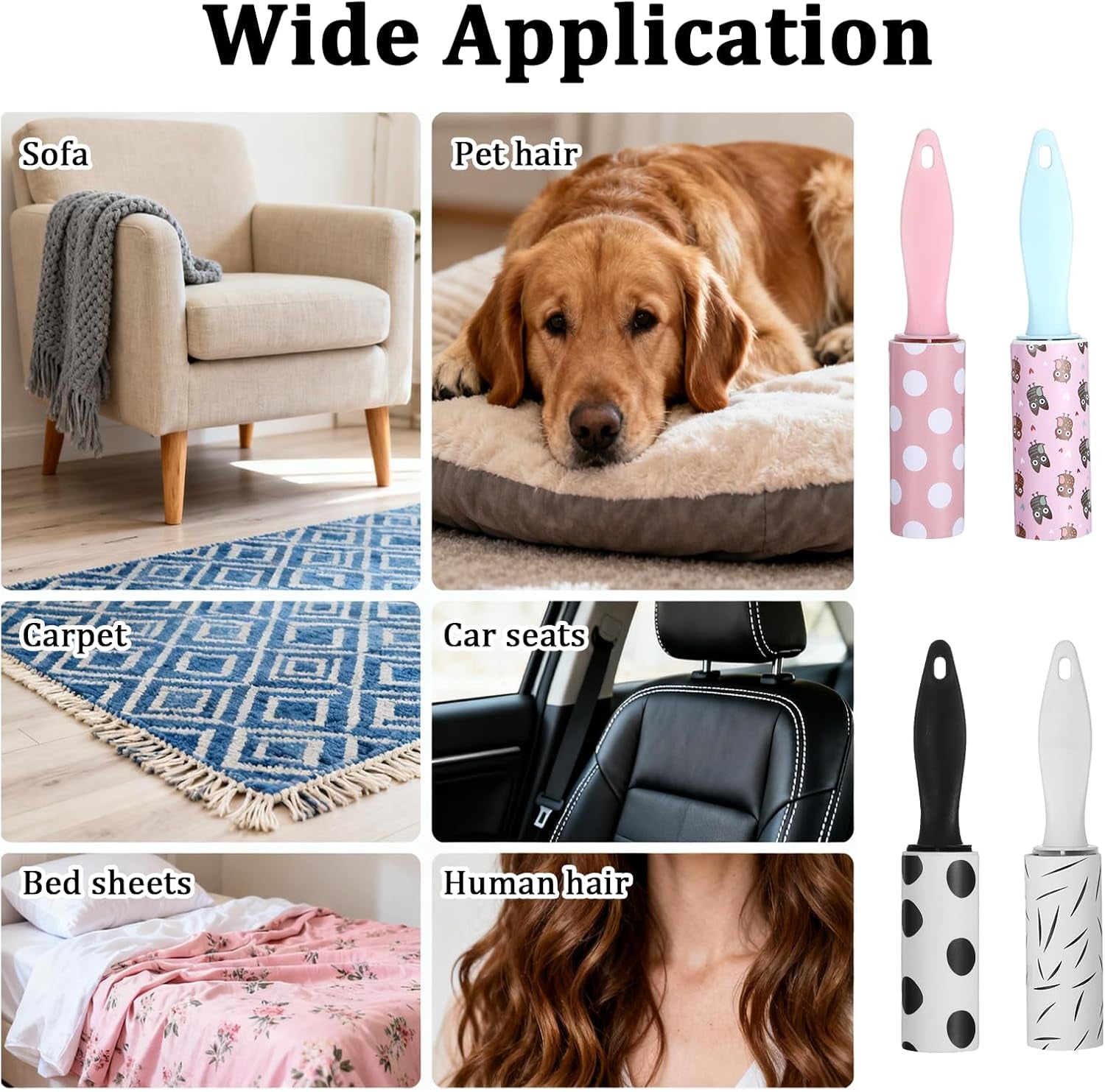 24 Pcs Lint Roller for Pet Hair Extra Sticky and Clothes,Mini Travel Lint Rollers Disposable Sheets Remove Dog/Cat Hair for Home Car Travel Use