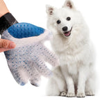Pet Grooming Deshedding Gloves Brush for Dog Cat Hair Remover Mitt Massage 1 Pair Blue