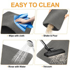 21" X 29" Cat Litter Mat Trapping Match, Honeycomb Double Layer Design, Urine-Proof and Water Proof, Scatter Control, Easier to Clean & Washable(Gray)