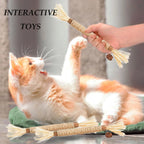 Grembeb Cat Silvervine Toys 7PCS Catnip Treat for Indoor Kitten Snack Cats Chew Stick for Self Play