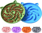 2Pcs Silicone Slow Feeder Cat Bowl,Puzzle Cat,Interactiv