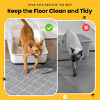 Cat Litter Mat, 30" X 20" Premium Durable PVC, Non-Slip, Less Waste, Urine Waterproof