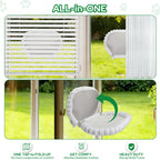 Cat Window Perch, Cat Window Hammock with Metal Frame and Reversible Cover&4 Strong Suction Cups, No Drilling, Cat Beds for Indoor Cats for Sunbathing, Napping & Overlooking(White,Velvet)