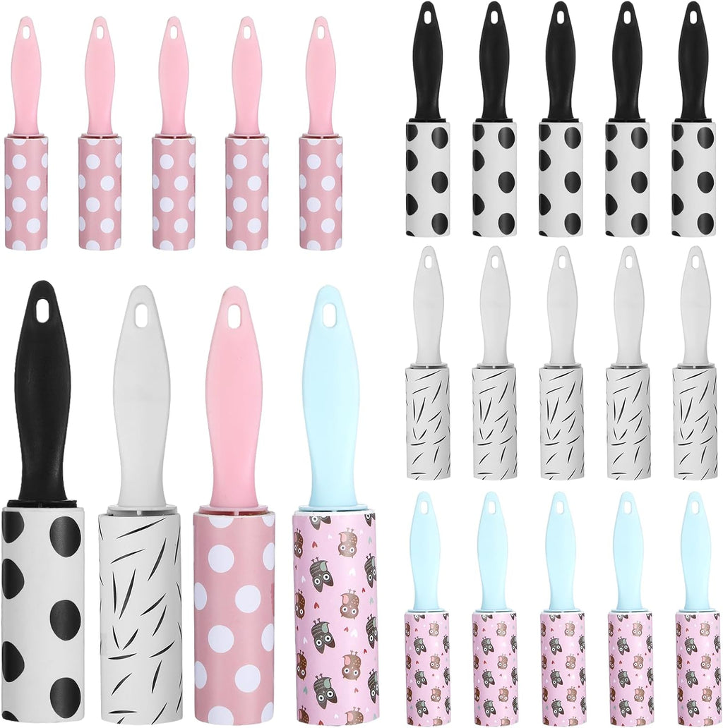 24 Pcs Lint Roller for Pet Hair Extra Sticky and Clothes,Mini Travel Lint Rollers Disposable Sheets Remove Dog/Cat Hair for Home Car Travel Use