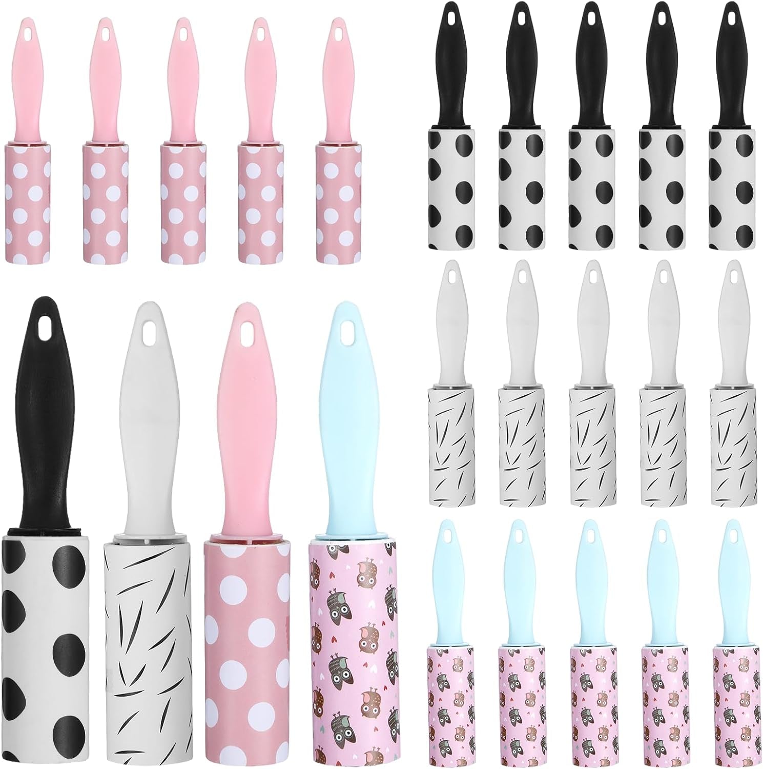 24 Pcs Lint Roller for Pet Hair Extra Sticky and Clothes,Mini Travel Lint Rollers Disposable Sheets Remove Dog/Cat Hair for Home Car Travel Use