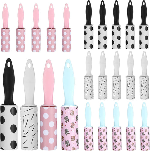 24 Pcs Lint Roller for Pet Hair Extra Sticky and Clothes,Mini Travel Lint Rollers Disposable Sheets Remove Dog/Cat Hair for Home Car Travel Use