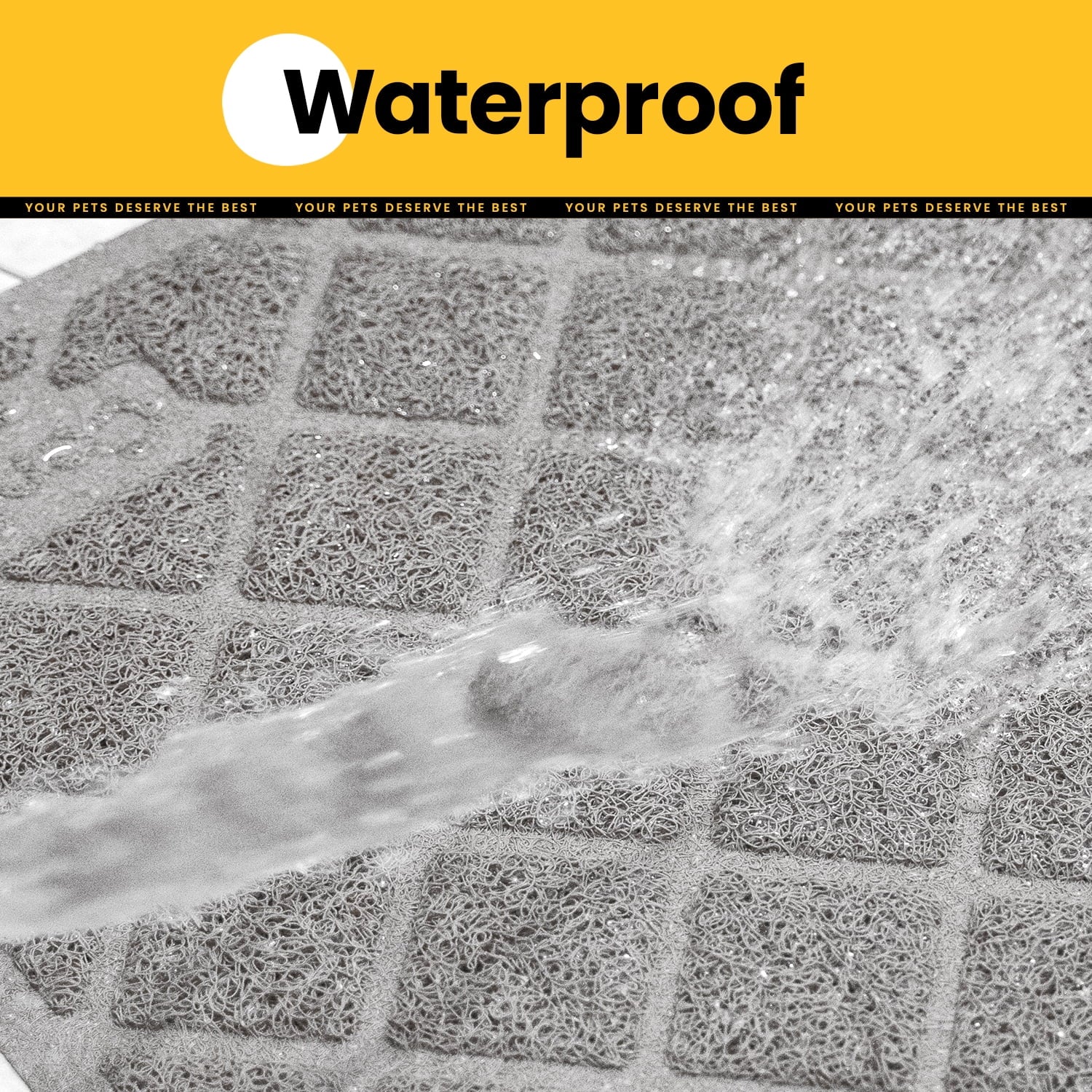 Cat Litter Mat, 24" X 17" Premium Durable PVC, Non-Slip, Less Waste, Urine Waterproof