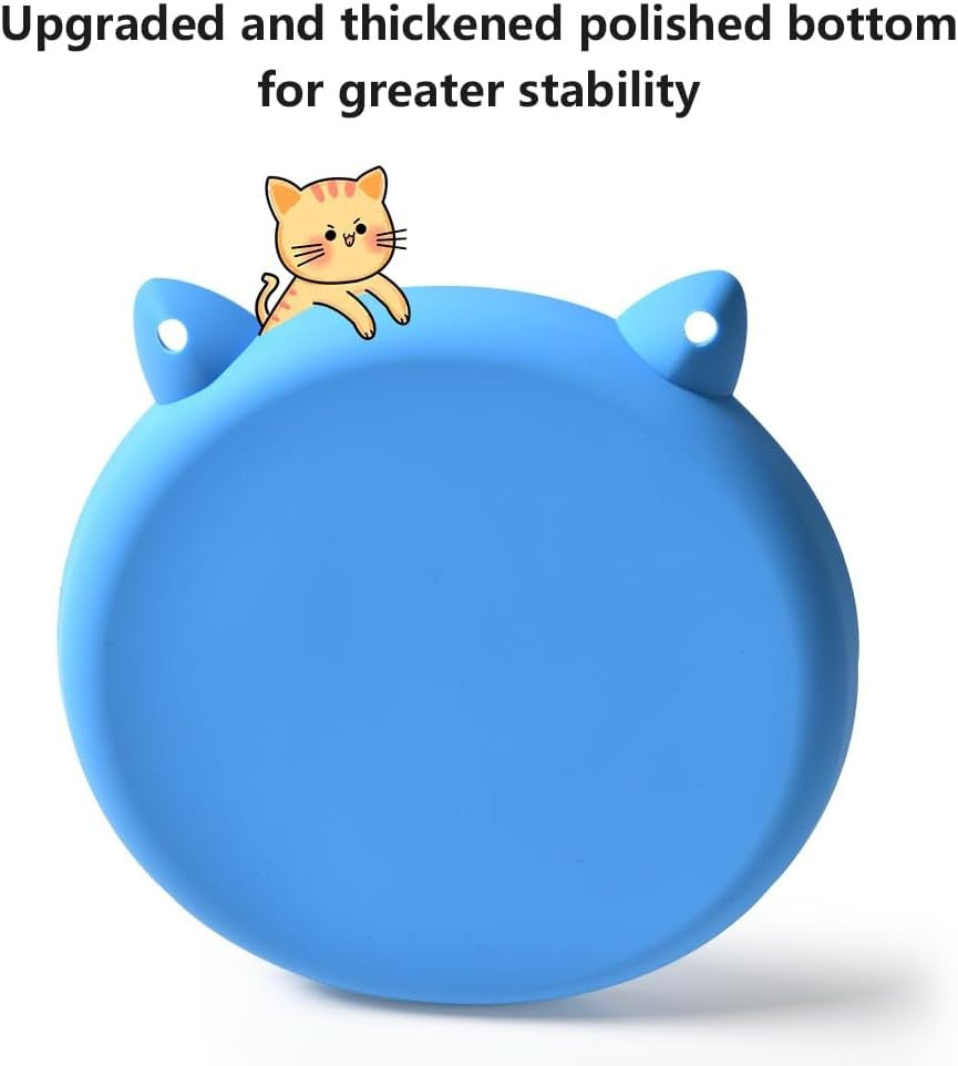 2Pcs Silicone Slow Feeder Cat Bowl,Puzzle Cat,Interactiv