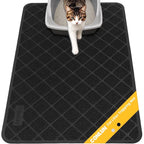 Cat Litter Mat, 35" X 23" Premium Durable PVC, Non-Slip, Less Waste, Urine Waterproof