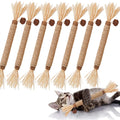 Grembeb Cat Silvervine Toys 7PCS Catnip Treat for Indoor Kitten Snack Cats Chew Stick for Self Play