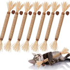Grembeb Cat Silvervine Toys 7PCS Catnip Treat for Indoor Kitten Snack Cats Chew Stick for Self Play