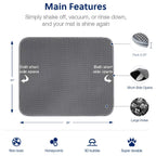 21" X 29" Cat Litter Mat Trapping Match, Honeycomb Double Layer Design, Urine-Proof and Water Proof, Scatter Control, Easier to Clean & Washable(Gray)
