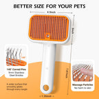 3-In-1 Pet Steam Brush for Dogs & Cats - Rechargeable Deshedding Tool with Gentle Mist, Self-Cleaning, Safe Rounded Tips