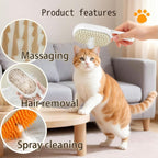 4 in 1 Cat Steam Brush, Usb-Powered Pet for Dogs & Cats | Instant Fog Deshedding Tool, Reduces Shedding & Flyaway Hair | Gentle Grooming Brush for Dog & Cat Hair Loss Control (Beige)