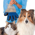 Pet Grooming Deshedding Gloves Brush for Dog Cat Hair Remover Mitt Massage 1 Pair Blue