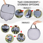 Dog Playpen with Surround Tunnel, Outdoor/Indoor Cat Playpen with Breathable Soft Sides， Cat Enclosure Tent for Small Animals, Portable Cat Tent with Carry Bag (Large)