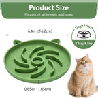 2Pcs Silicone Slow Feeder Cat Bowl,Puzzle Cat,Interactiv