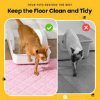 Cat Litter Mat, 35" X 23" Premium Durable PVC, Non-Slip, Less Waste, Urine Waterproof