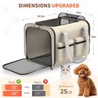SnuggyCats Foldable Airline-Approved Cat Carrier — Soft Sided, Mesh Ventilation, Safety Leash
