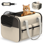 SnuggyCats Foldable Airline-Approved Cat Carrier — Soft Sided, Mesh Ventilation, Safety Leash