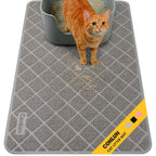 Cat Litter Mat, 24" X 17" Premium Durable PVC, Non-Slip, Less Waste, Urine Waterproof
