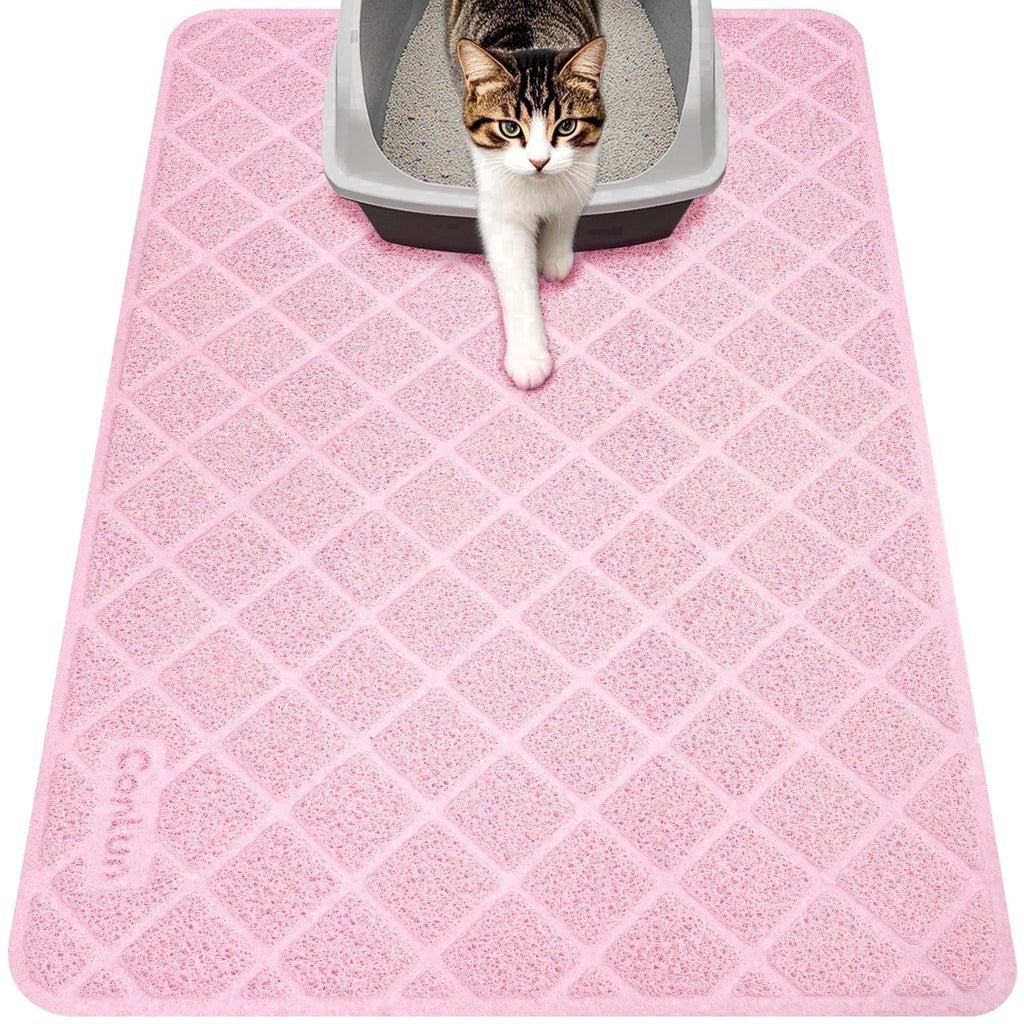 Cat Litter Mat, 35" X 23" Premium Durable PVC, Non-Slip, Less Waste, Urine Waterproof