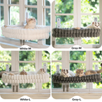SnuggyCats Large Double-Layer Cat Window Hammock — 27"×15", Reversible, Gray