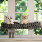 SnuggyCats Large Double-Layer Cat Window Hammock — 27"×15", Reversible, Gray