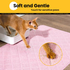 Cat Litter Mat, 35" X 23" Premium Durable PVC, Non-Slip, Less Waste, Urine Waterproof