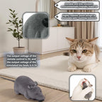 Remote Control Mouse Cat Toy, Realistic RC Interactive Pet Toy with Wireless Controller, Forward and Backward Movement, Gray Plush Electronic Mouse for Cats and Dogs, Funny Pet Teaser for Indoor Cats