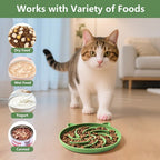 2Pcs Silicone Slow Feeder Cat Bowl,Puzzle Cat,Interactiv