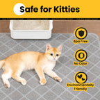 Cat Litter Mat, 24" X 17" Premium Durable PVC, Non-Slip, Less Waste, Urine Waterproof