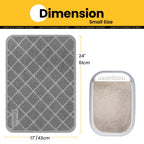 Cat Litter Mat, 24" X 17" Premium Durable PVC, Non-Slip, Less Waste, Urine Waterproof