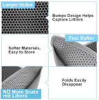 Cat Litter Trapping Mat, Waterproof Honeycomb Sifting Extra Easy Clean