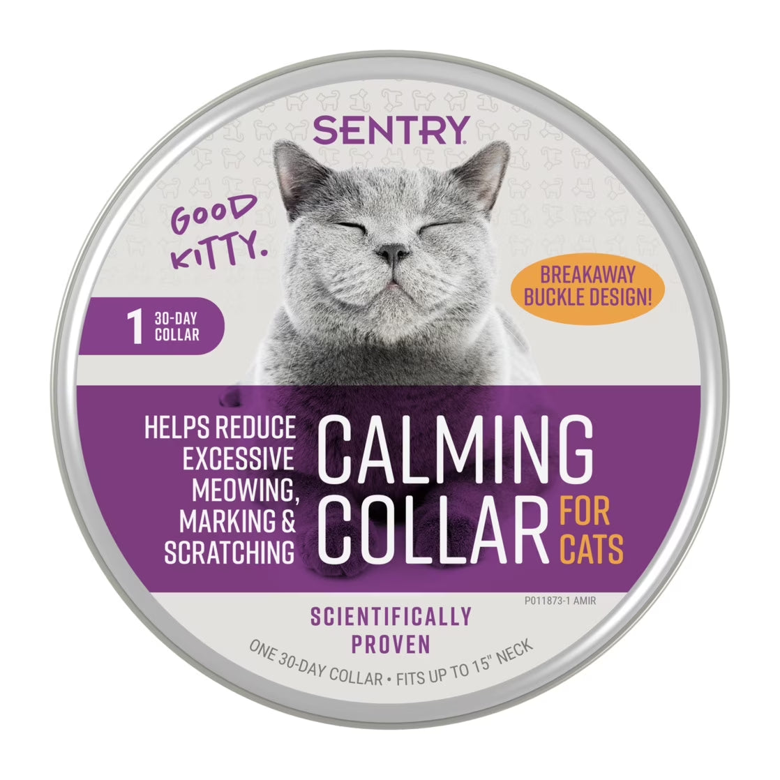 Calming Collar for Cats and Kittens, One 30-Day Release Collar