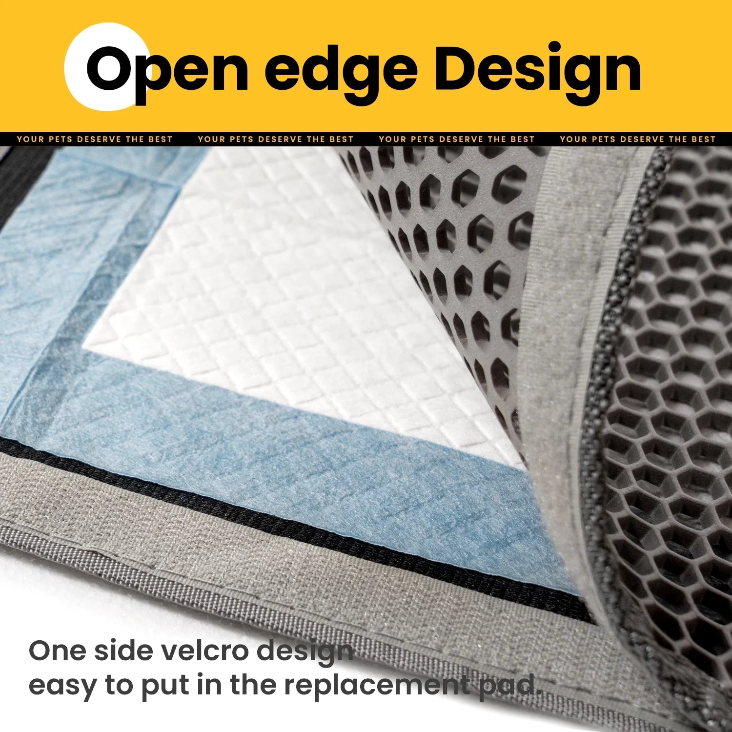 Cat Litter Mat - 34"X26" Honeycomb Double Layer, Urine Waterproof, and Easy to Clean