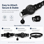 Cat Tracker Collar for Small Cats - Real Time Cat GPS Tracker No Monthly Fee, Pet Tracker for Cats Works with Apple Find My (Only Ios), No SIM Required (Collar + Black Tracker)